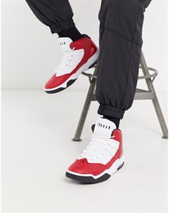 Красные кроссовки с белыми вставками Nike Max Aura Jordan