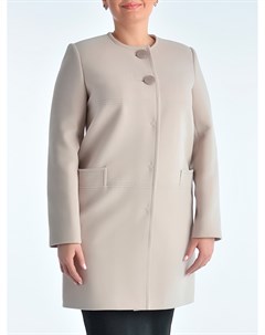 Женское пальто из текстиля без воротника Мосмеха