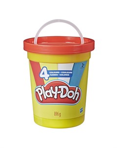 Игровой Набор Hasbro Большая банка 4 цвета Красная крышка Play-doh