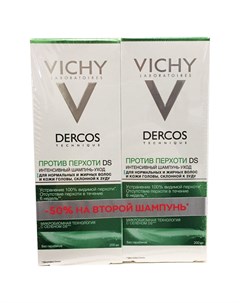 Виши Dercos Шампунь против перхоти для нормальных и жирных волос 200мл 2 шт Vichy