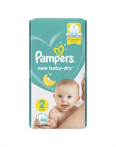 Подгузники PAMPERS New Baby мини 4 8кг 66 шт Pampers