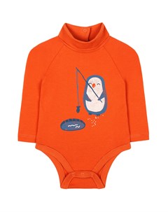 Боди с высоким горлышком Пингвин оранжевый Mothercare