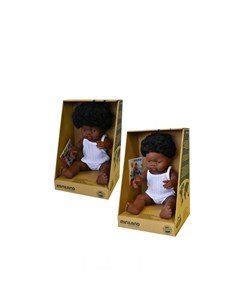 Набор кукол Близнецы мальчик и девочка африканцы 38 см Miniland