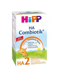 Молочная смесь гипоаллергенная ГА2 Сombiotic 6 12 мес 500 г Hipp