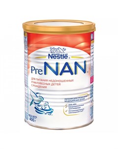 Pre Сухая молочная смесь для недоношенных и маловесных детей с рождения 400 г Nan