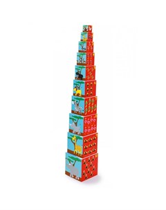 Развивающая игрушка Кубики Stacking Tower Animals of the world Scratch