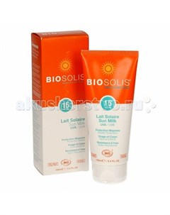 Солнцезащитное молочко для лица и тела SPF 15 100 мл Biosolis