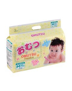 Подгузники детские M 6 11 кг 52 шт Omutsu