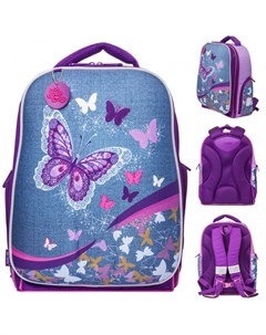 Рюкзак для девочки Expert collection Denim Butterfly жесткий каркас 41х31х23 см Tiger enterprise