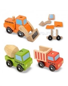 Деревянная игрушка Классические игрушки конструктор Строительный транспорт Melissa & doug