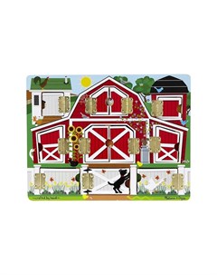Деревянная игрушка Бизиборд Магнитная игра Доска с окошками Ферма Melissa & doug