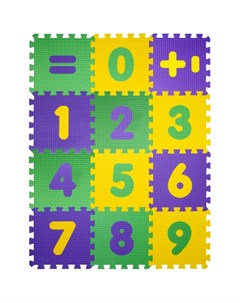 Игровой коврик Мягкий детский конструктор Математика 33x33x0 9 см Janett