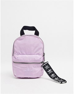 Мини рюкзак лавандового цвета с логотипом трилистником Adidas originals