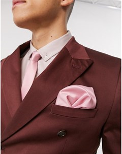 Узкий атласный галстук и платок для нагрудного кармана Asos design