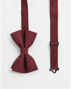 Атласный бордовый галстук бабочка Asos design