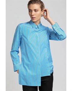 Удлиненная блузка с асимметричным бортом Vassa&co