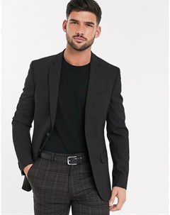 Черный пиджак скинни New look