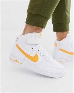 Золотистые высокие кроссовки Air Force 1 Nike