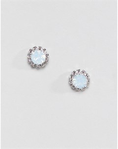 Синие серьги гвоздики с кристаллами swarovski Krystal Krystal london