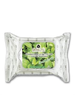 Make Up Cleansing Tissues Green Tea Салфетки Очищающие Для Снятия Макияжа Зеленый Чай 30 Шт Skinlite