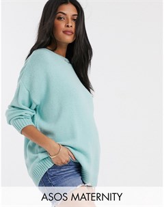 Oversized свитер крупной вязки с круглым вырезом ASOS DESIGN Maternity Asos maternity