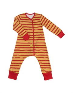 Комбинезон пижама на кнопках Бордовая полоска Bambinizon