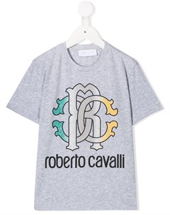 Футболка с логотипом Roberto cavalli junior