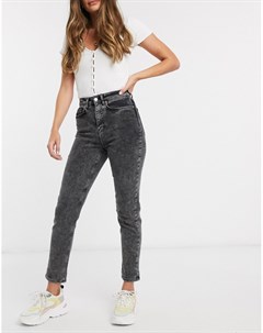 Серые мраморные джинсы в винтажном стиле New look