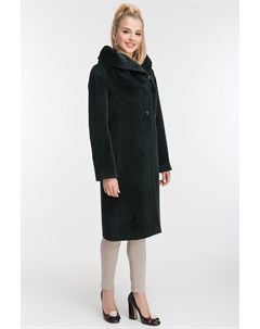 Длинное прямое пальто из альпака без меха Elisabetta