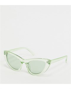 Зеленые солнцезащитные очки кошачий глаз Monki