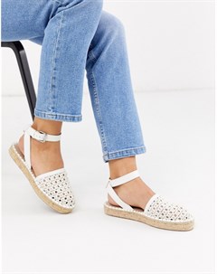 Белые сандалии эспадрильи Asos design