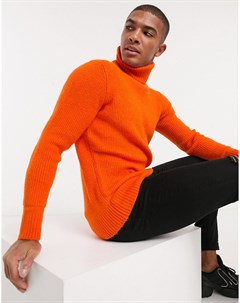 Оранжевый свитер с высоким воротником Tom tailor