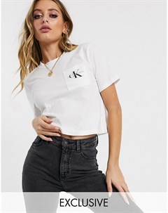 Кроп топ с логотипом на кармане Calvin klein jeans