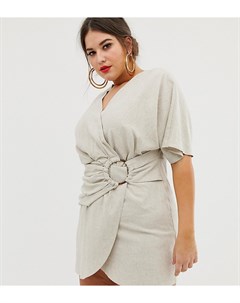 Меланжевое платье мини с пряжкой ASOS DESIGN Curve Asos curve