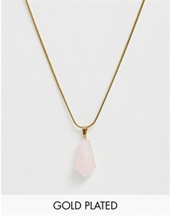 Ожерелье с розовым кварцем кристаллом безусловной любви Aura Crystals by Calum Best Ch by calum