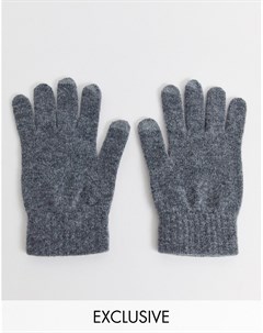 Серые перчатки для сенсорных гаджетов из овечьей шерсти Glen lossie
