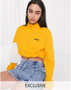 Флисовый топ медного цвета с логотипом и короткой молнией эксклюзивно на ASOS Vans