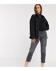 Черные джинсы в винтажном стиле с посадкой над животом Topshop maternity