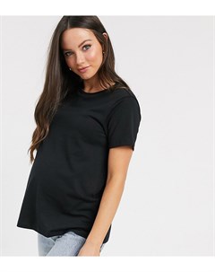 Черная футболка из органического хлопка с круглым вырезом ASOS DESIGN Maternity Asos maternity