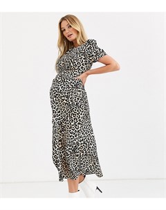 Чайное платье миди с леопардовым принтом ASOS DESIGN Maternity Asos maternity
