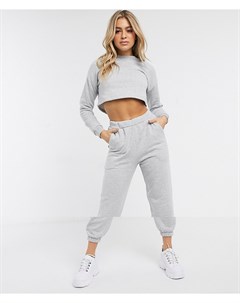 Спортивный костюм с короткими свитшотом и oversized джоггерами Asos design