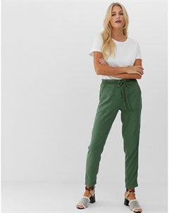 Трикотажные брюки цвета хаки из органического хлопка Esprit