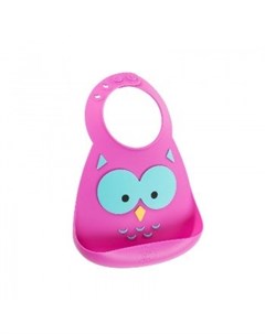 Нагрудник Baby Bib Owl цвет фиолетовый Make my day