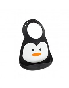 Нагрудник Baby Bib Penguin цвет черно белый Make my day