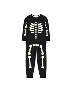 Пижама Скелет со светящимся в темноте рисунком черный Mothercare