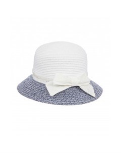 Шляпа соломенная с бантом белый и синий Mothercare