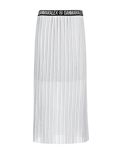 Серебристая плиссированная юбка для беременных Dan maralex