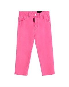 Укороченные джинсы цвета фуксии детские Dsquared2