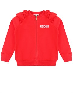 Красная спортивная куртка с рюшами на плечах детская Moschino