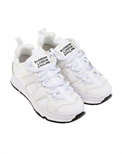 Белые кроссовки из нубука Union детские Burberry
